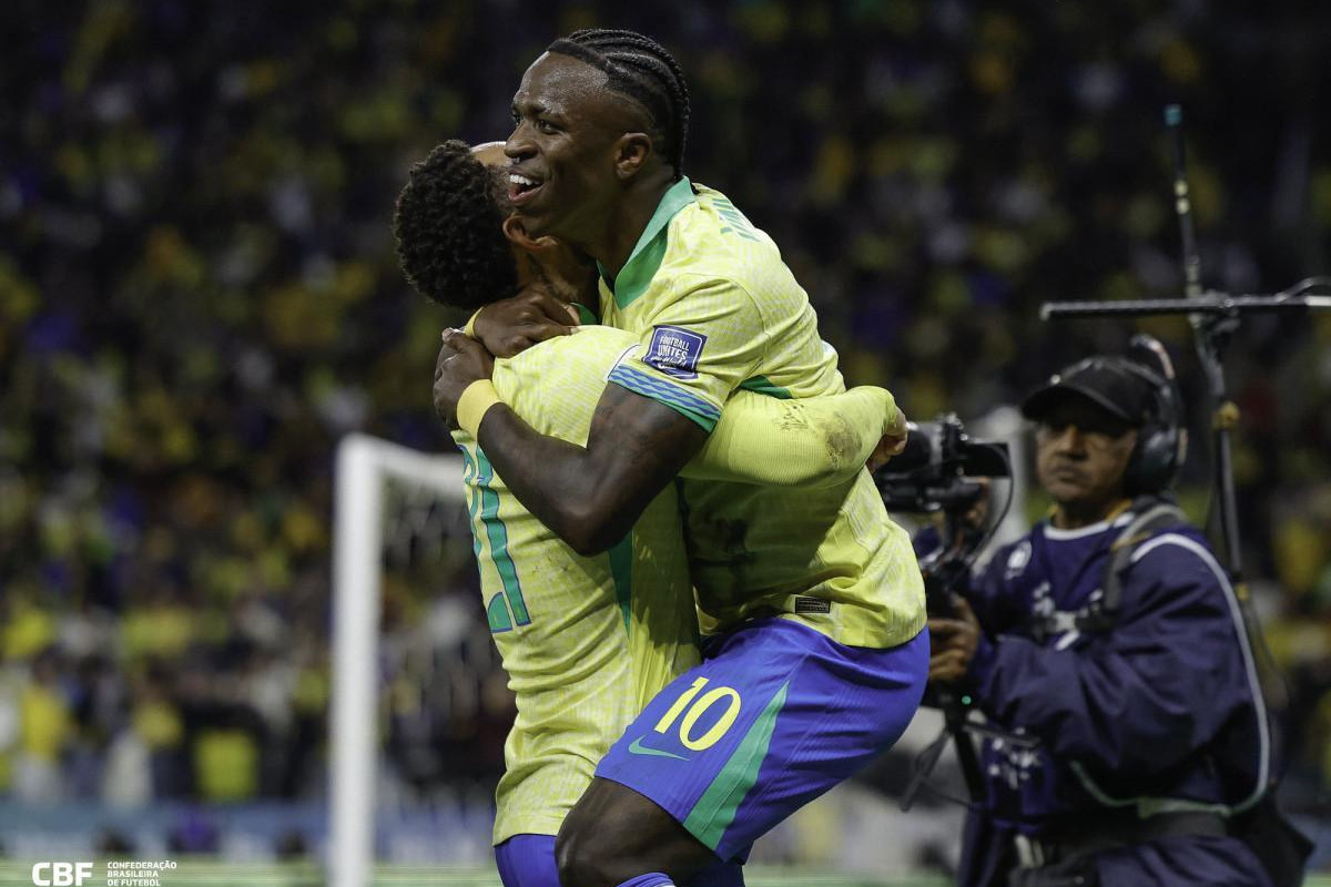 Vini Jr. em ação pela seleção brasileira/Rafael Ribeiro/CBF
