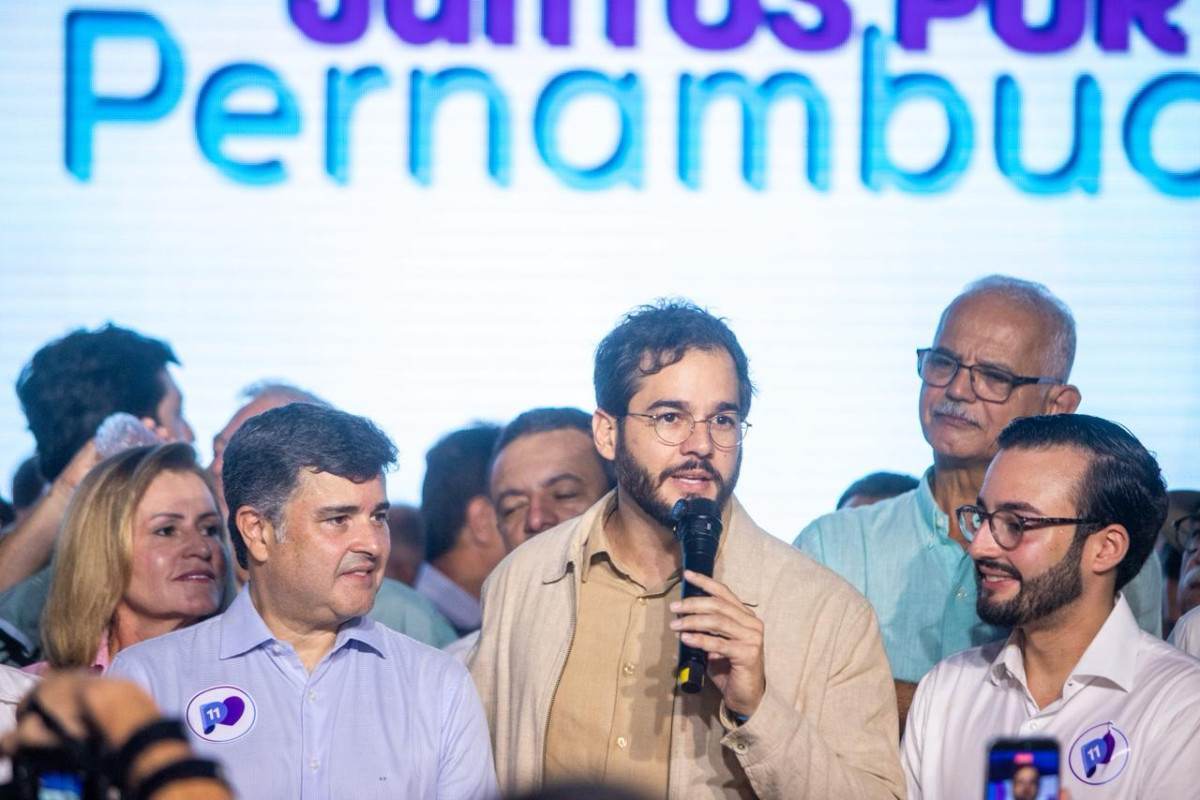 Ato político de aliança entre PP e Raquel Lyra (Foto: Karol Rodrigues / DP Foto)