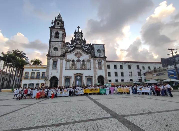 Ato é organizado pela Rede de Enfrentamento à Violência Sexual de Pernambuco/Divulgação 
