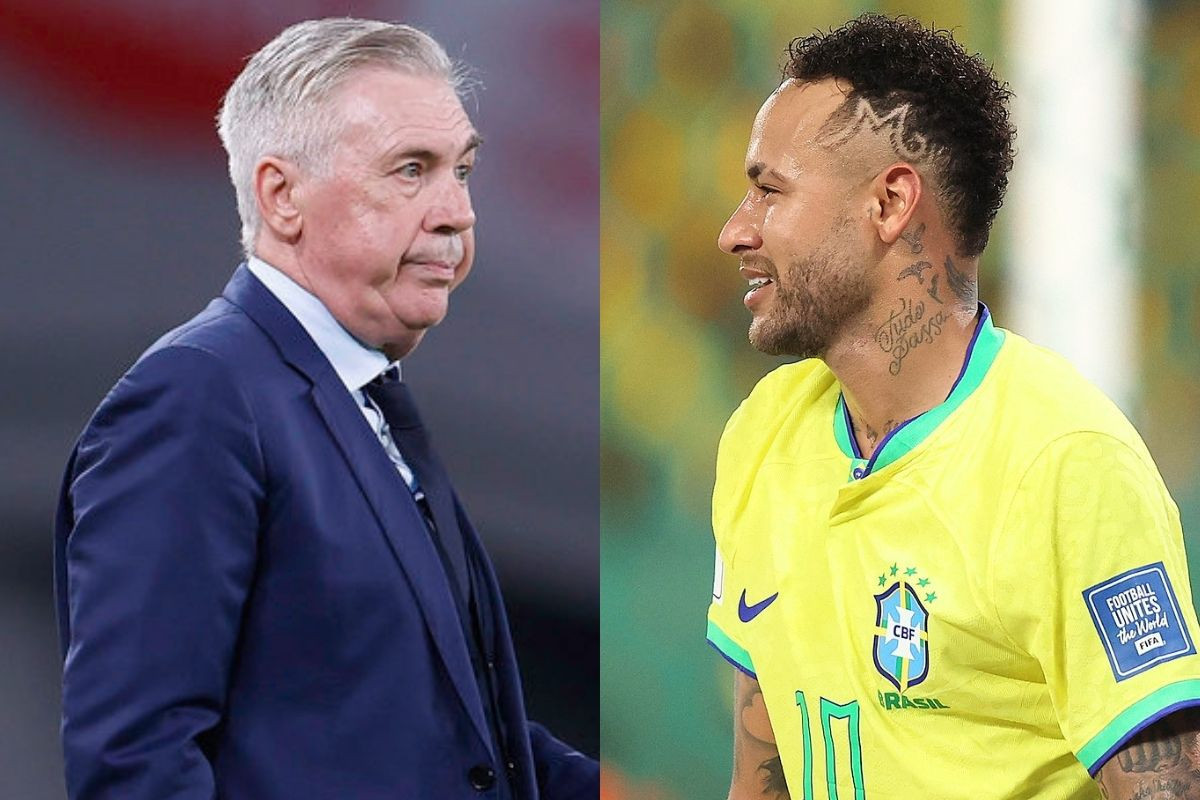 Carlo Ancelotti e Neymar Jr./Rafael Ribeiro e Vitor Silva/CBF