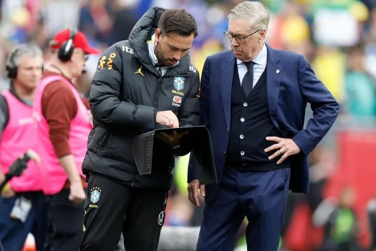 David Ancelotti e Carlos Ancelotti, auxiliar e técnico da Seleção Brasileira/Reprodução