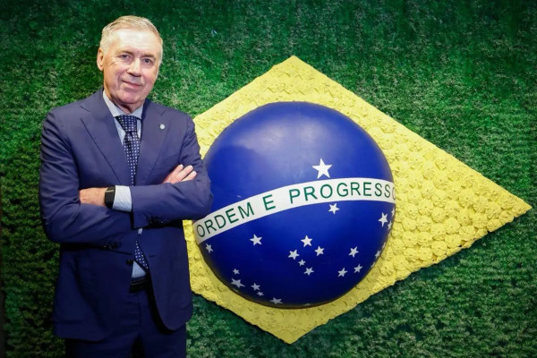 T&eacute;cnico da Sele&ccedil;&atilde;o Brasileira, Ancelotti, acerta renova&ccedil;&atilde;o at&eacute; 2030