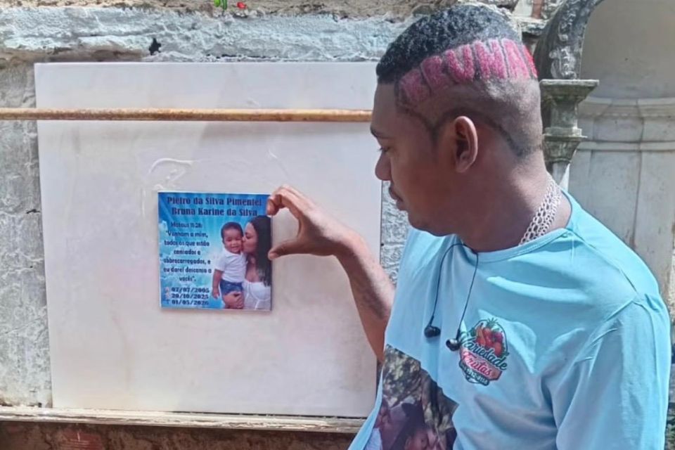 Fábio perdeu a esposa e o filho de seis meses em um desalizamento de terra em Olinda durante fortes chuvas/Foto: Reprodução/Instagram