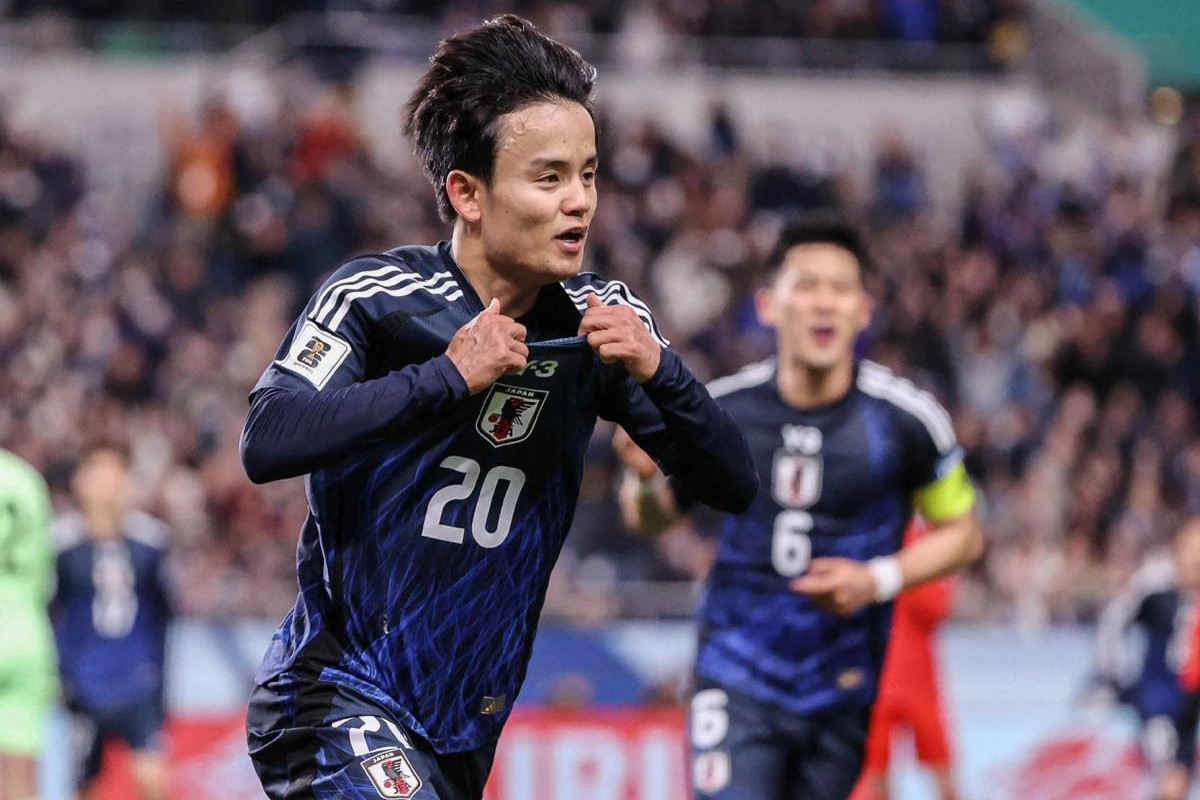 Takefusa Kubo, meia-atacante da Real Sociedad e seleção japonesa/JIJI PRESS / AFP
