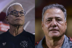 H&eacute;lio dos Anjos e M&aacute;rcio Goiano, t&eacute;cnico do N&aacute;utico e do Sport