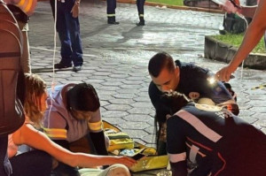 V&Iacute;tima foi socorrida pelo Samu.