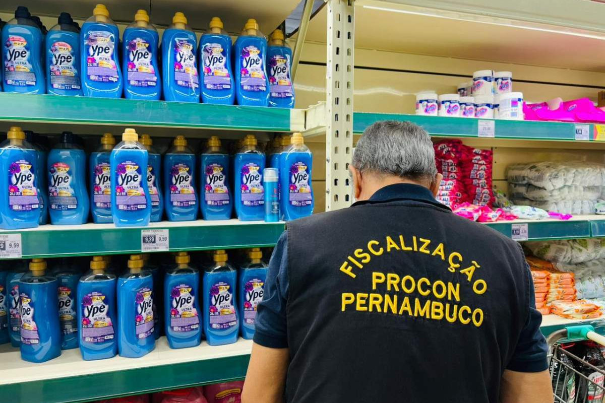 Mais de 100 produtos da Ypê foram recolhidos pelo Procon-PE em supermercados do Recife /Foto: Dalila Barreto/Procon-PE