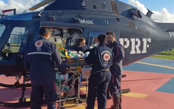Bebê em estado grave é levado de helicóptero para UTI em Palmares, na Mata Sul
/Reprodução/PRF