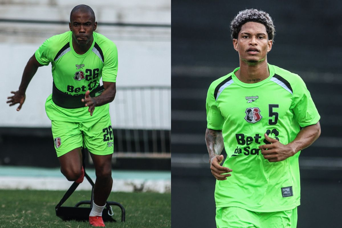 Fabinho e Marquinhos, volante e atacante do Santa Cruz/Evelyn Victoria / Santa Cruz