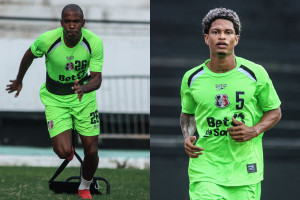 Fabinho e Marquinhos, volante e atacante do Santa Cruz