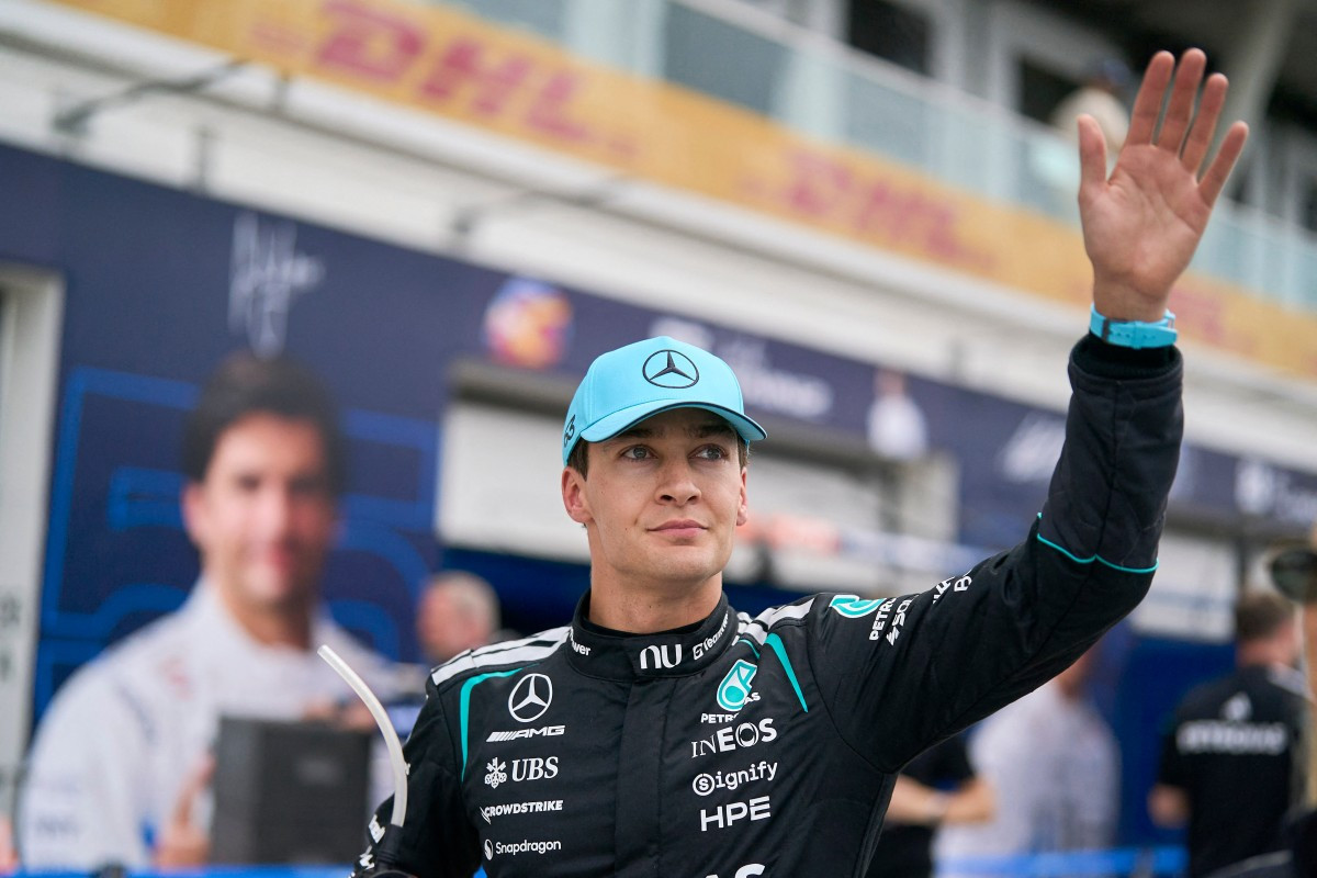 George Russell, piloto da Mercedes/GEOFF ROBINS / AFP