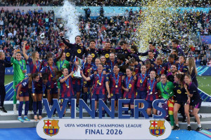 FC Barcelona campe&atilde;o da Champions League Feminina 25/26