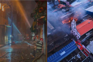 Inc&ecirc;ndio mobilizou 10 viaturas dos bombeiros
