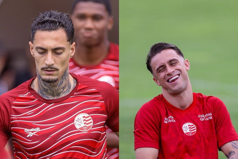 Derek e Felipe Saraiva, atacantes do Náutico/Rafael Vieira / CNC