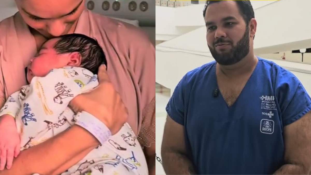 Raul nasceu com mais de 5 kg no Hospital da Mulher do Recife (HMR)/Reprodução/Redes sociais