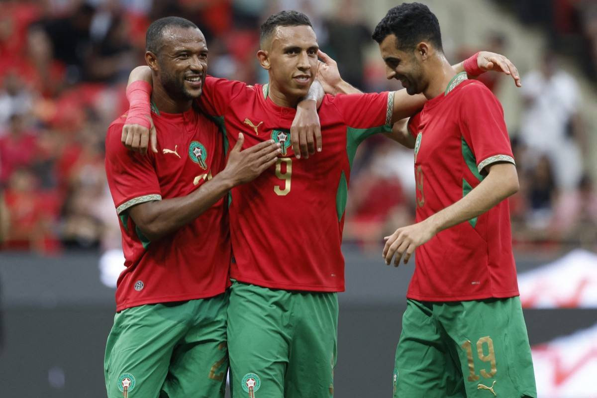 Soufiane Rahimi, atacante da seleção marroquina/ABDEL MAJID BZIOUAT / AFP