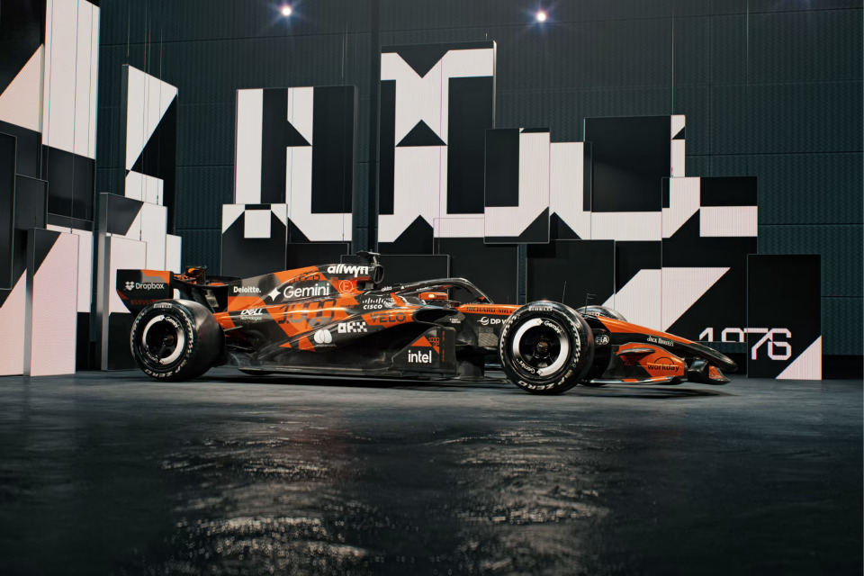 Pintura especial da McLaren para o 1000º Grande Prêmio de F1/Divulgação/F1