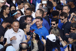 Fl&aacute;vio Bolsonaro na Marcha para Jesus