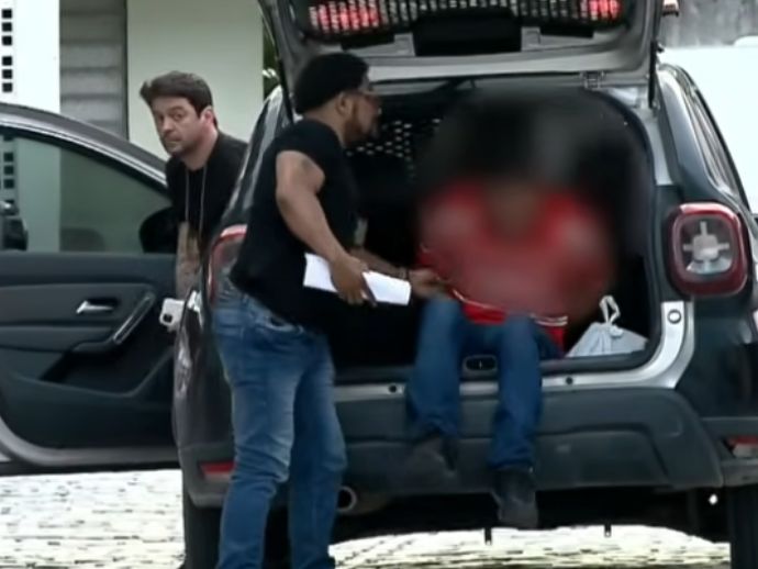 Prisão de homem suspeito de estuprar crianças em Olinda/Reprodução de vídeo/TV Guararapes