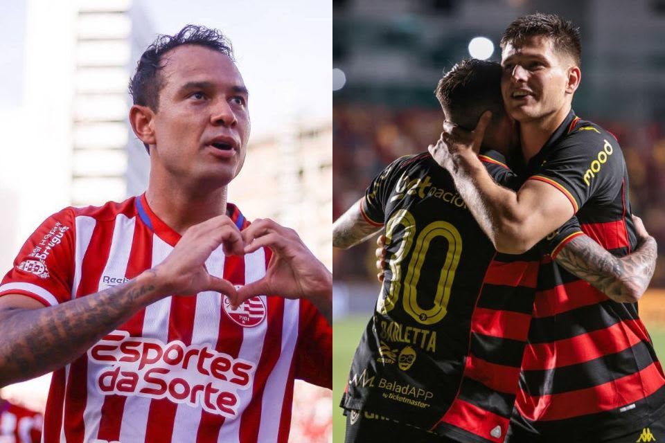 Jogadores de Náutico e Sport/Rafael Vieira / CNC e Sandy James / DP Foto