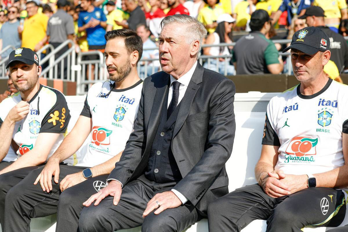 Carlo Ancelotti gostou da atuação contra o Egito /Rafael Ribeiro/CBF