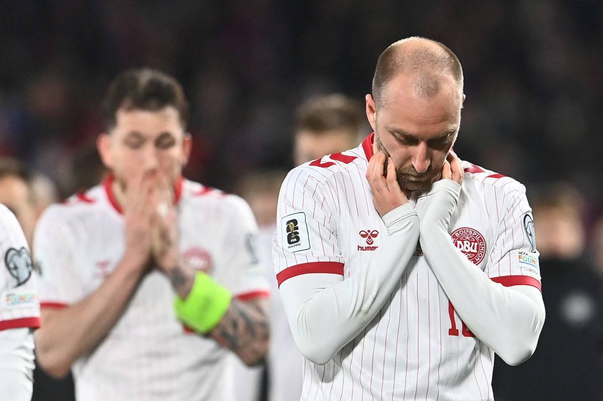  Christian Eriksen, meia da Dinamarca/ Michal Cizek / AFP