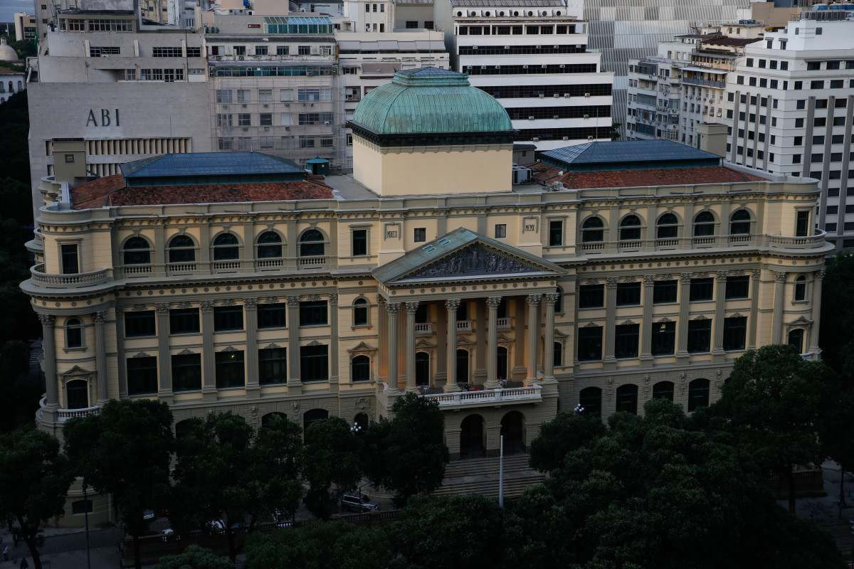 Fachada restaurada da Biblioteca Nacional, na Cinelândia, Rio de Janeiro/Fernando Frazão/Agência Brasil