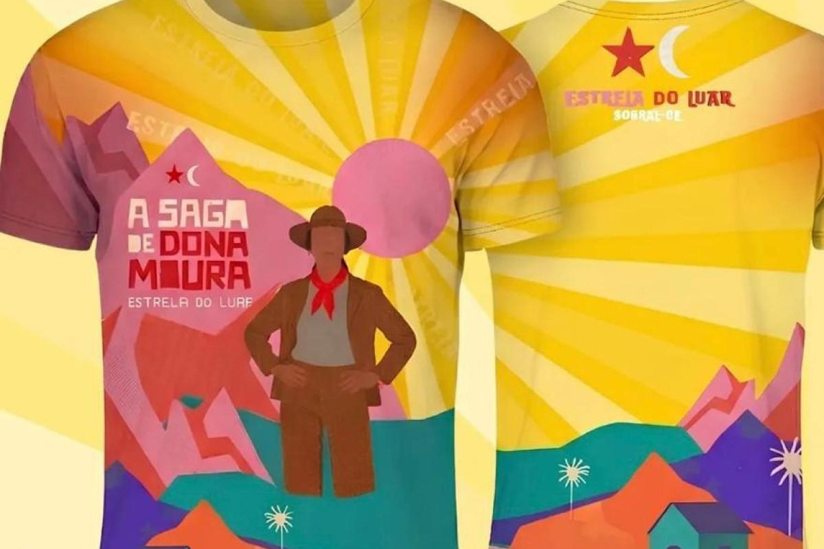 A estrela presente no figurino da quadrilha junina Estrela do Luar teria sido confundida com símbolo do PT/Reprodução - Rede Social