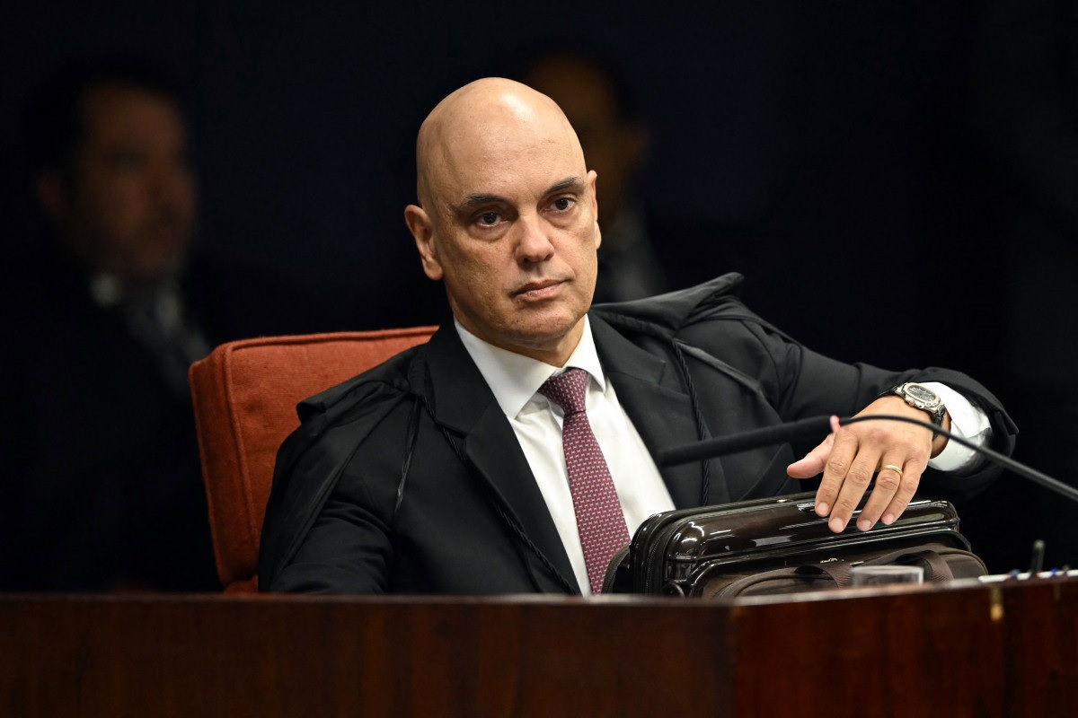 O ministro Alexandre de Moraes, do STF, homologou acordo de não persecução penal firmado entre a PGR e o deputado estadual Sargento Rodrigues (PL-MG)/ Foto: EVARISTO SA / AFP