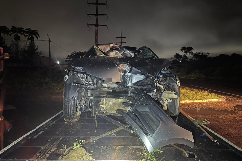 Carro acidentado que transportava a supermaconha/DIVULGAÇÃO/PRF