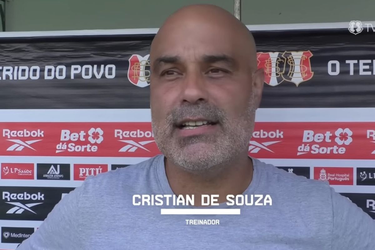 Cristian de Souza, técnico do Santa Cruz/Reprodução