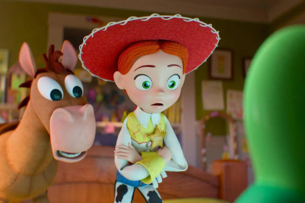 Jessie e seu cavalo Bala no Alvo lideram a missão de salvar sua dona, Bunny, do controle de Lilypad, principal antagonista da trama (Disney/Divulgação)