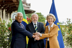 Presidente Lula se reuniu com a presidente da Comiss&atilde;o Europeia, Ursula von der Leyen, e com o presidente do Conselho Europeu, Ant&oacute;nio Costa