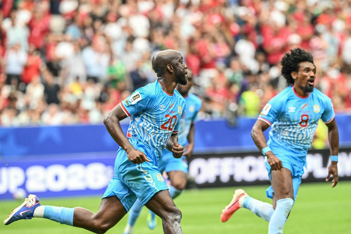 Yoane Wissa, autor do primeiro gol da  Rep&uacute;blica Democr&aacute;tica do Congo na Copa do Mundo 2026/RONALDO SCHEMIDT / AFP