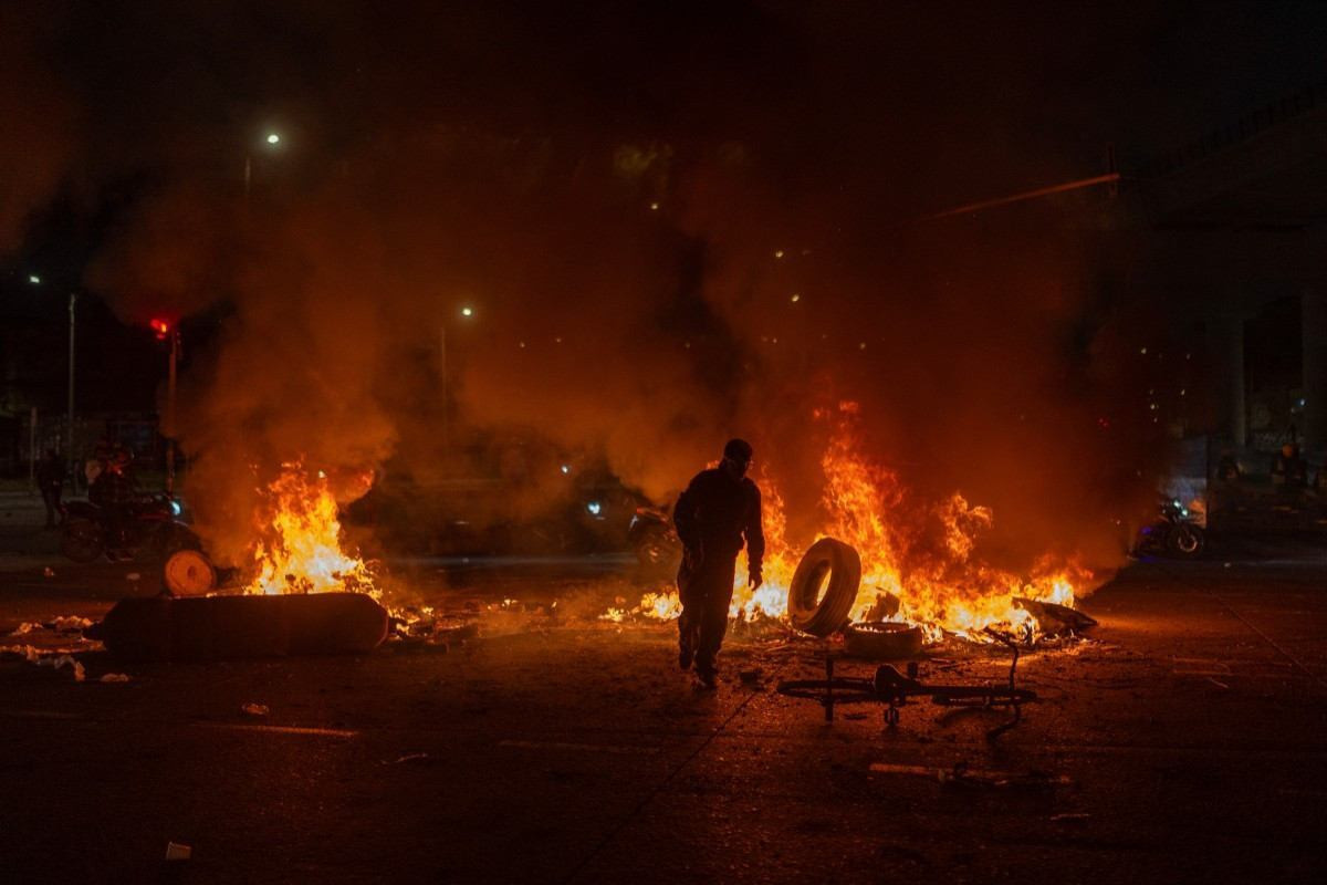  Protestos nas ruas da Colômbia/ AFP