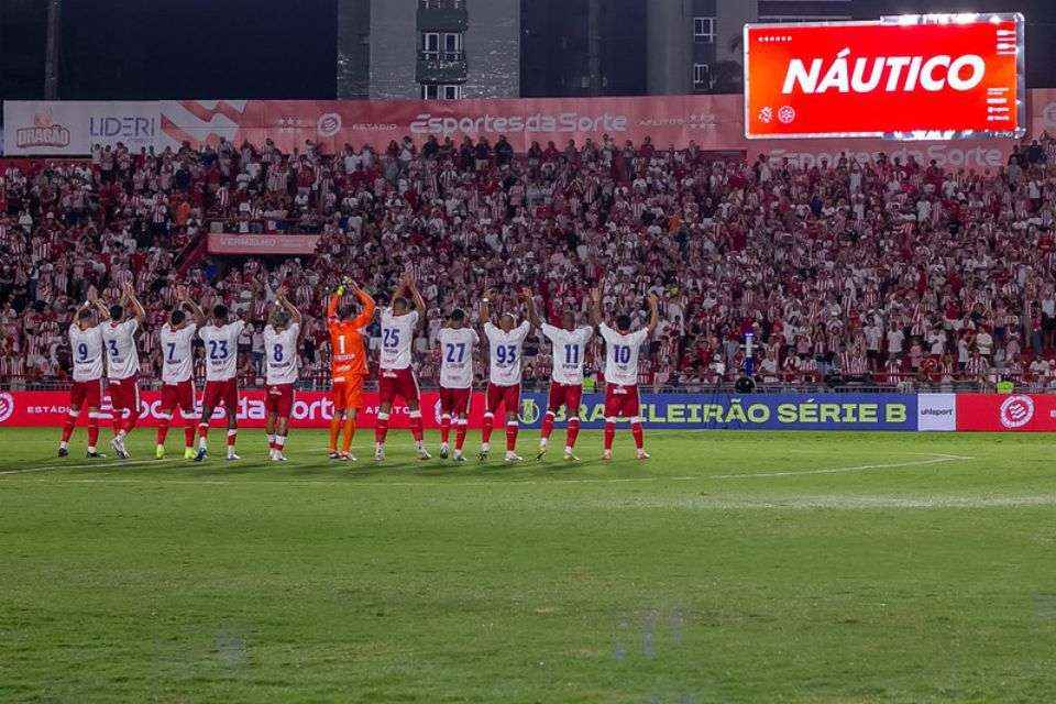 Equipe do Náutico no estádio Esportes da Sorte Aflitos/Rafael Vieira/CNC