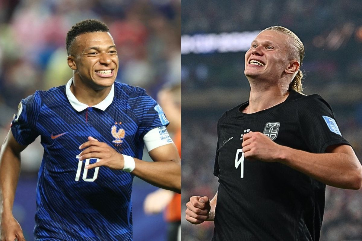 Kylian Mbappé e Erling Haaland, artilheiros de França e Noruega na Copa do Mundo 2026/Franck Fife/AFP e Angela Weiss/AFP