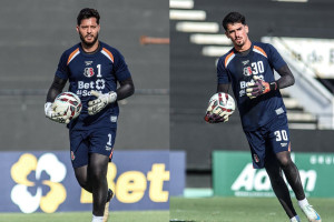 Thiago Coelho e Gabriel Souza, goleiros do Santa Cruz
