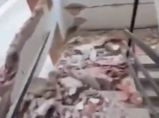 V&iacute;deo mostra como ficou o edif&iacute;cio ap&oacute;s os terremotos