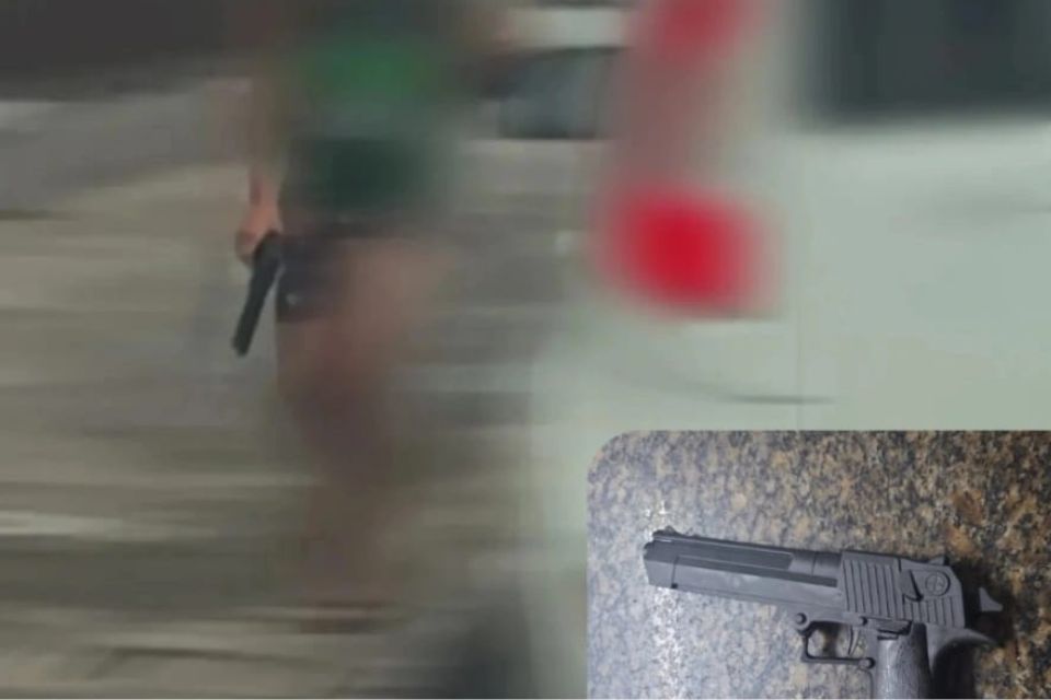 Imagens do roubo viralizaram nas redes sociais/Divulgação/16º BPM