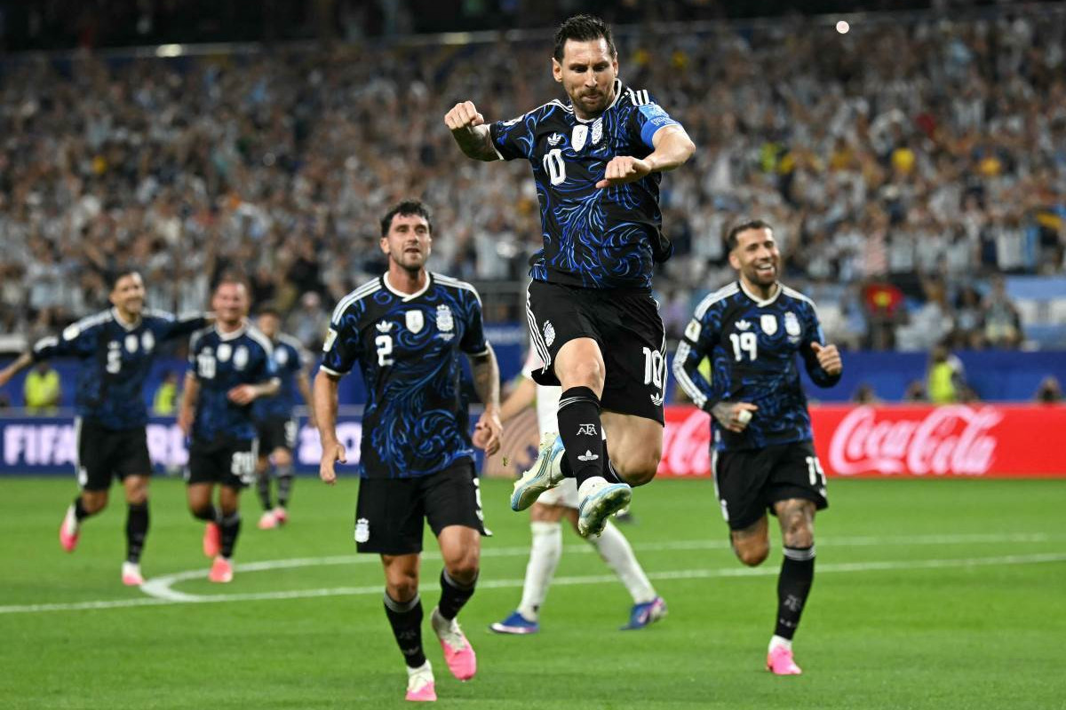  Messi fez mais um gol na Copa do Mundo/PAUL ELLIS / AFP
