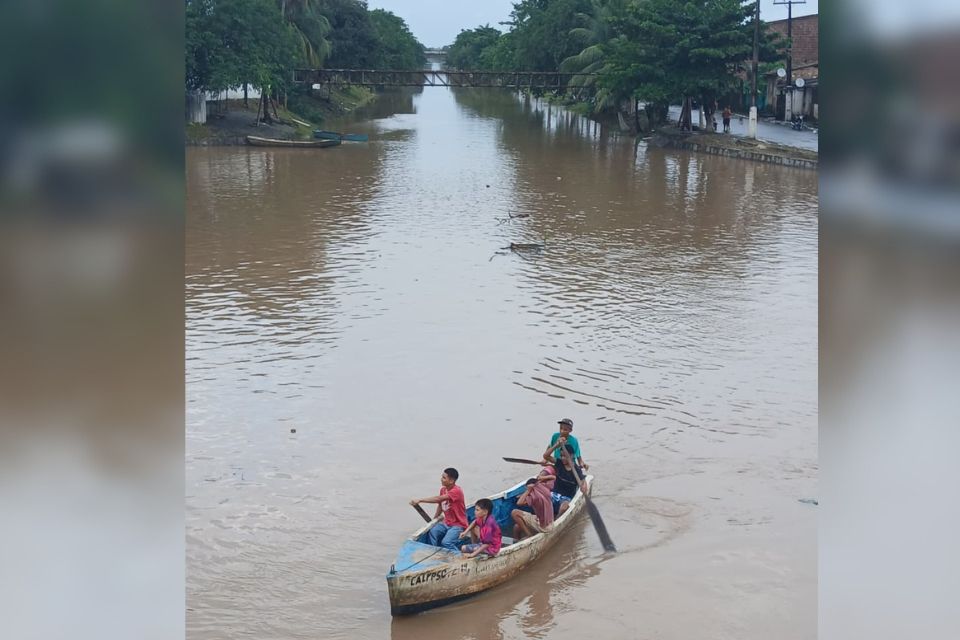 Goiana enfrenta a segunda cheia em menos de dois meses/Foto: Divulgação/Prefeitura de Goiana