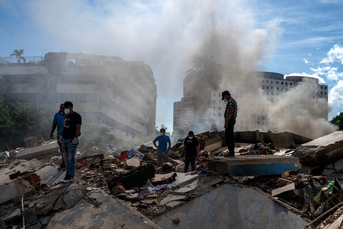 Escombros do terremoto na Venezuela/ Miguel Medina/Pool/AFP
