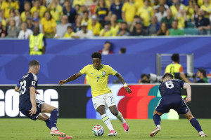 Vin&iacute;cius J&uacute;nior, atacante da Sele&ccedil;&atilde;o Brasileira