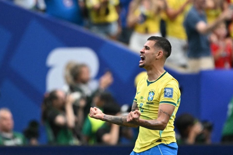 Bruno Guimarães, meia do Brasil/RONALDO SCHEMIDT / AFP