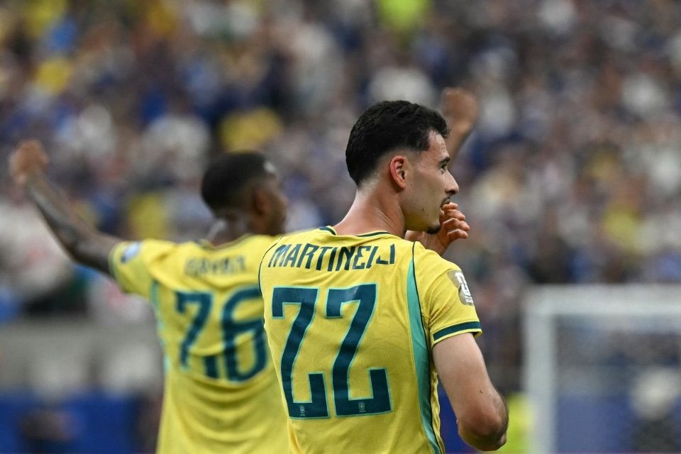 Gabriel Martinelli, atacante do Brasil/PAUL ELLIS / AFP