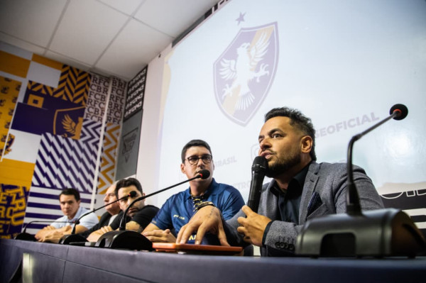Coletiva de apresentação do projeto do futuro estádio do Retrô (Carol Bezerra/PMCg)