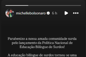 Michelle usou seu Instagram para elogiar política pública implementada pelo MEC nesta sexta-feira (3)