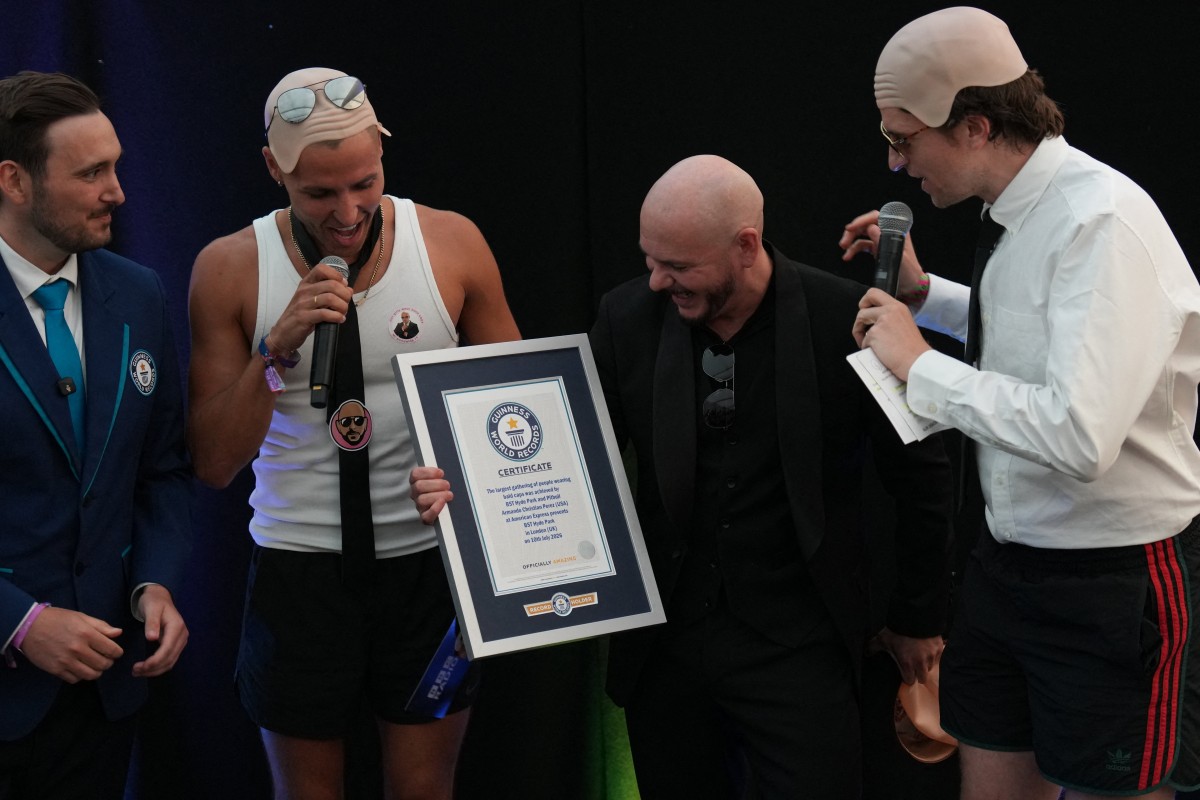  O rapper Pitbull entrou para o Guinness World Records/ AFP