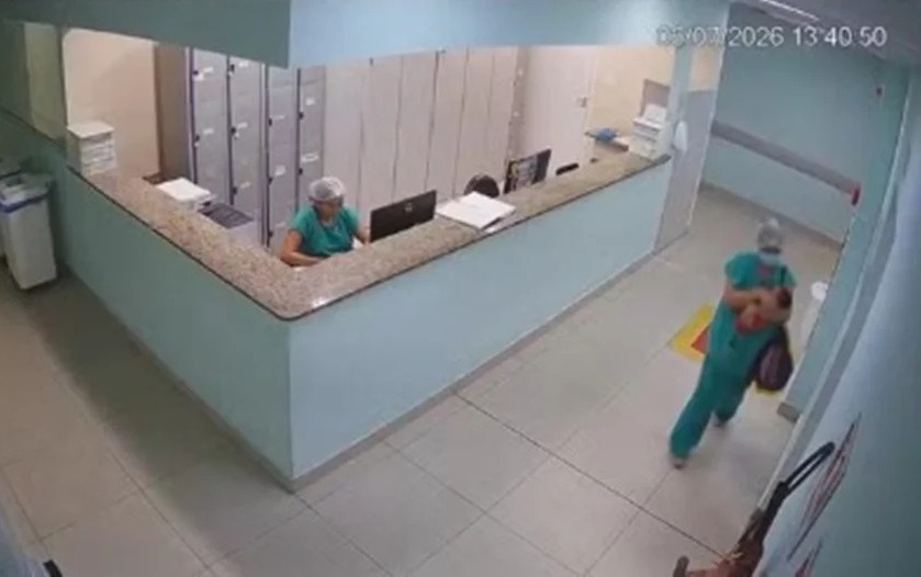 Mulher é presa por suspeita de tentar sequestrar bebê dentro de maternidade/Reprodução/TV Globo